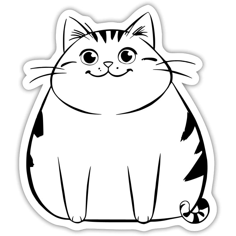 Chat potelé comme illustration vectorielle