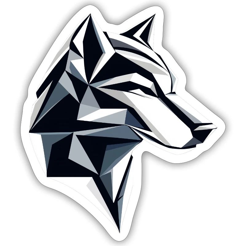 Conception de logo Wolf I Low Poly Art