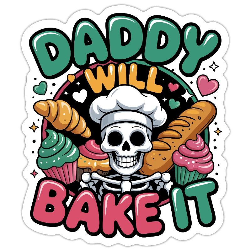 Daddy Will Bake It Skull Chef