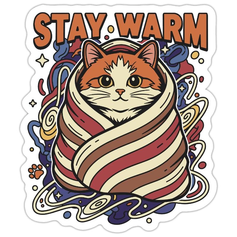 Restez au chaud : chat de l’espace en écharpe