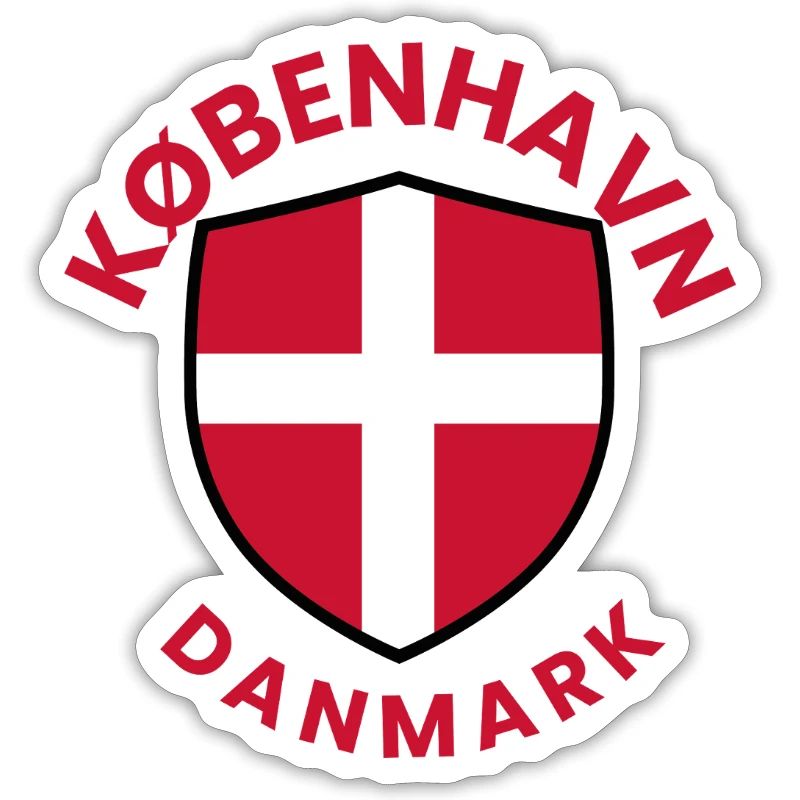 Bouclier de Copenhague avec drapeau danois