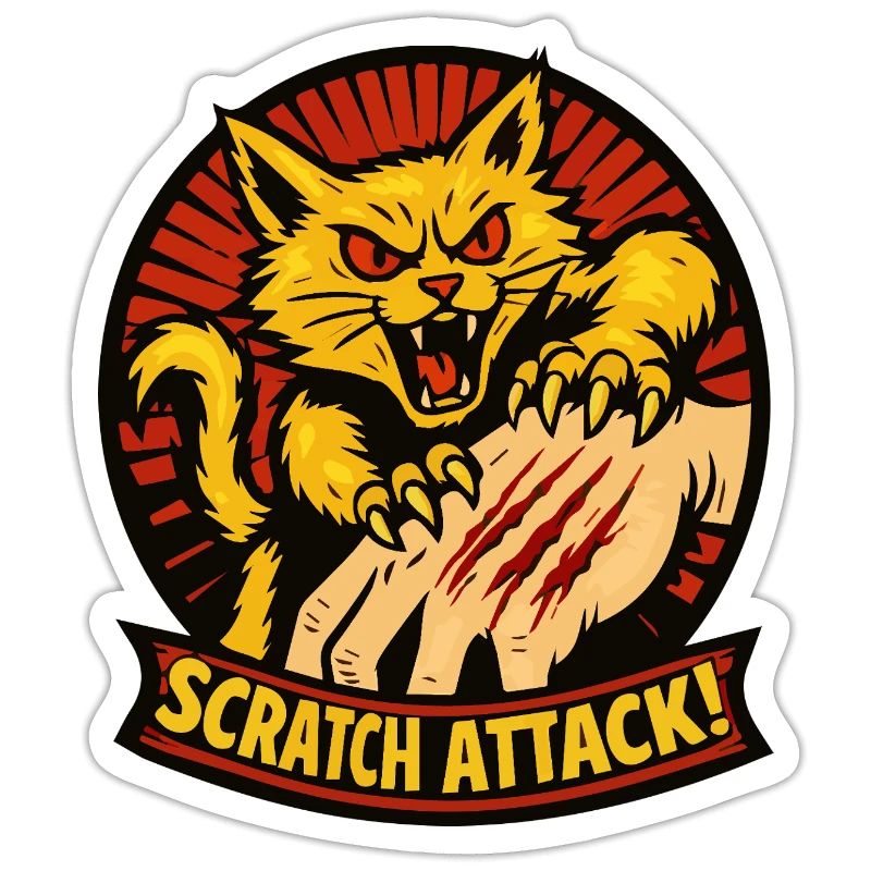 Attaque à griffures Griffes de chat en colère Conception