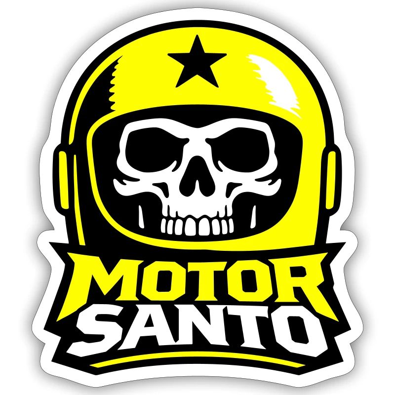 Motor Santo Skull Logo