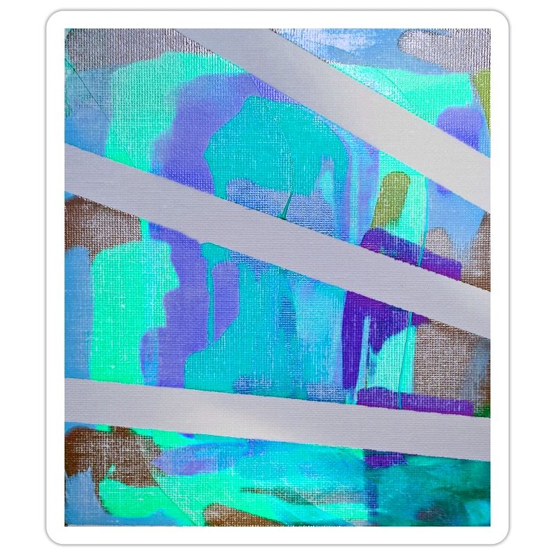 Neon Abstract Stripe Collage