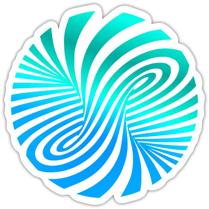 psychedelic optics illusion turquoise optical art 60s