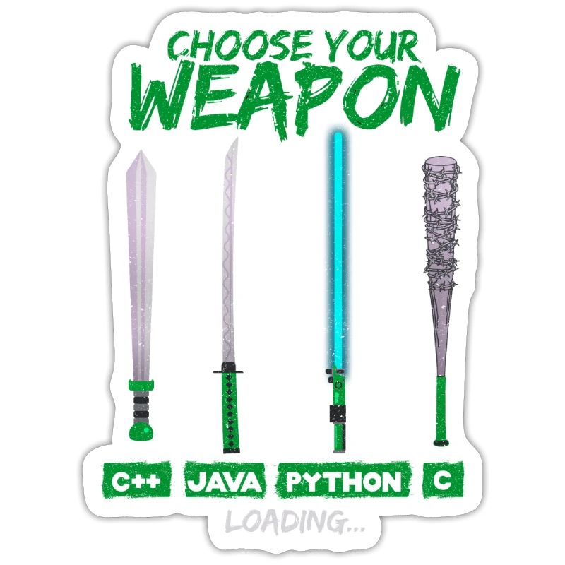 Cool Programmer Shirt Choose Your Weapon C++ Java