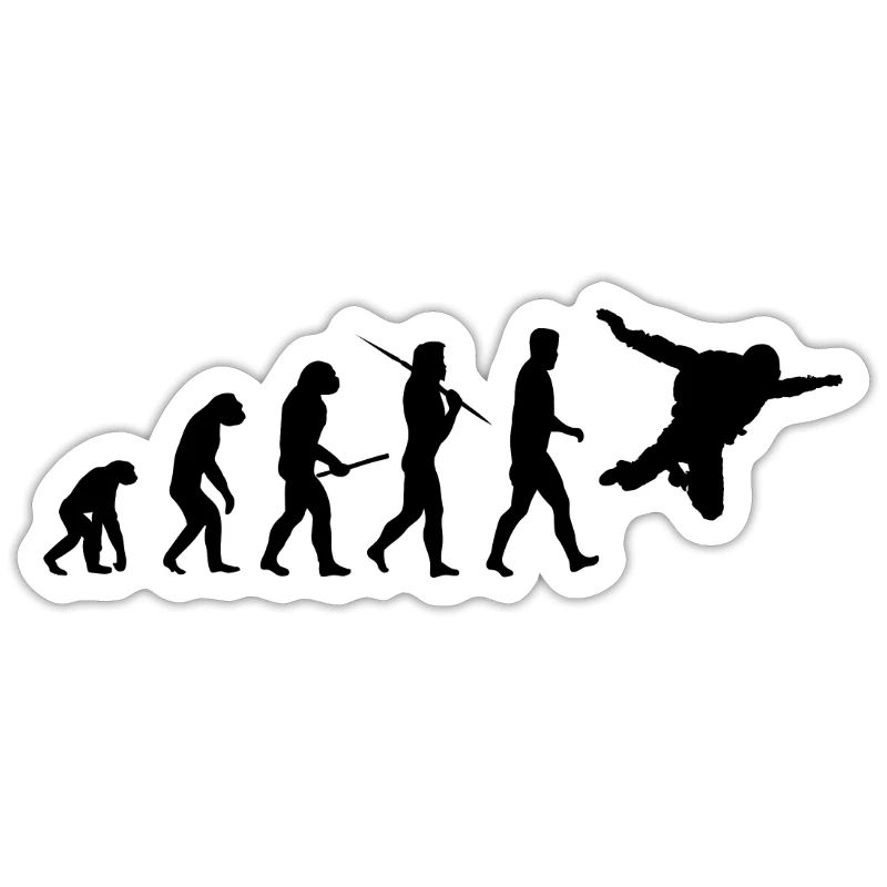 Human Evolution Parachuting Parachute cadeau
