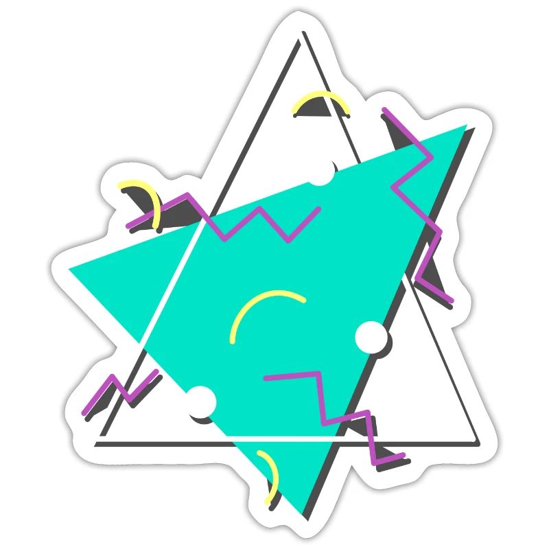 Typical 80s pattern triangles shapes