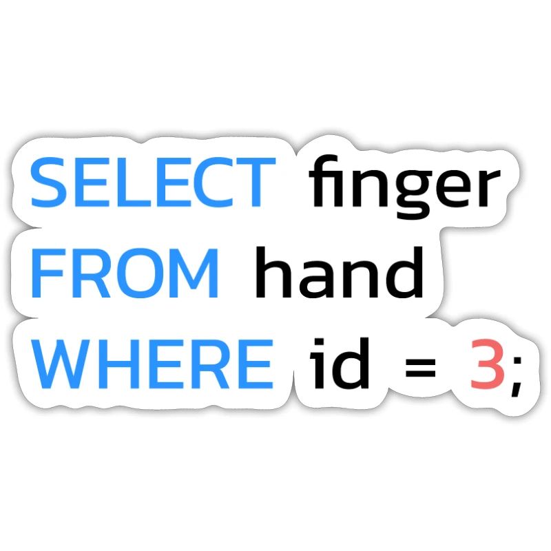 Drôle SQL Finger Developer