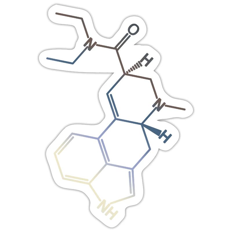 LSD Structural Formula Molecule A. Hofmann Bicycle Day