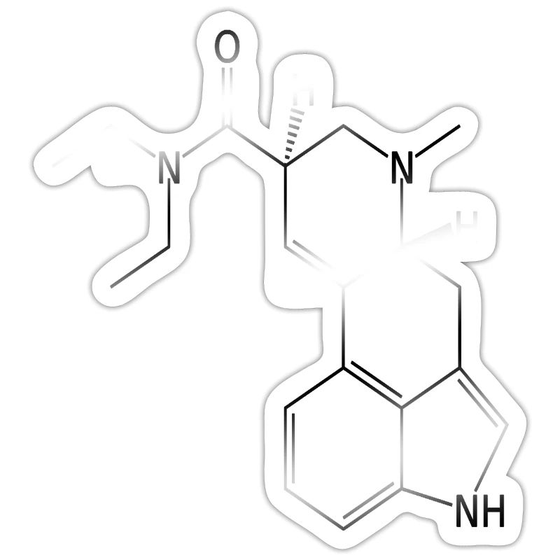 LSD structural formula molecule A. Hofmann Bicycle Day
