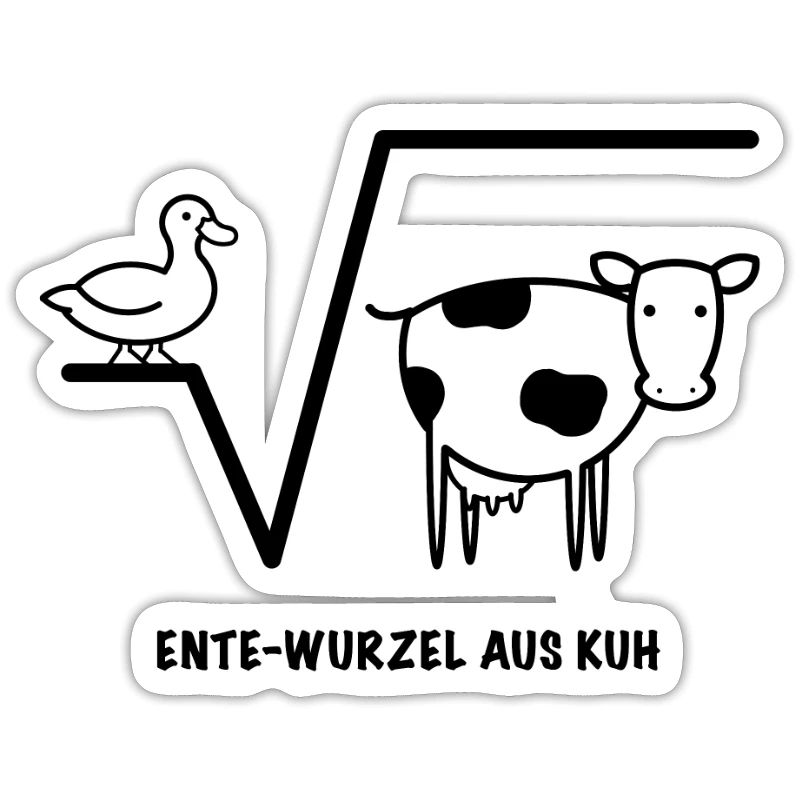 Duck Root de Cow Math Idée cadeau
