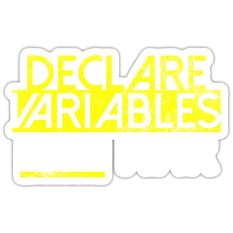 Declare Variables Developer Software Nerd