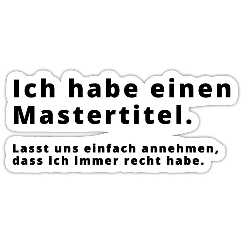 witziger Spruch Geschenk Master Abschluss Uni