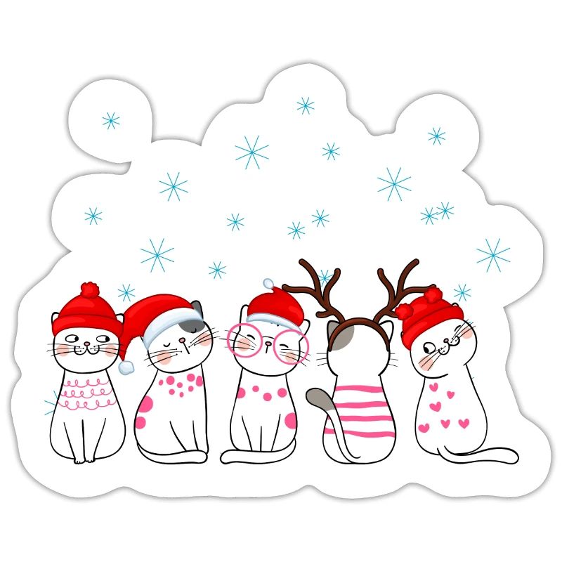 Chats de Noël mignons