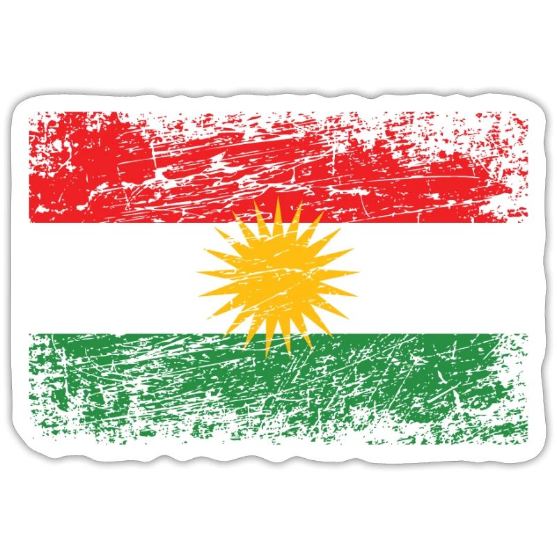 Kurdistan drapeau kurde drapeau utilisé-look