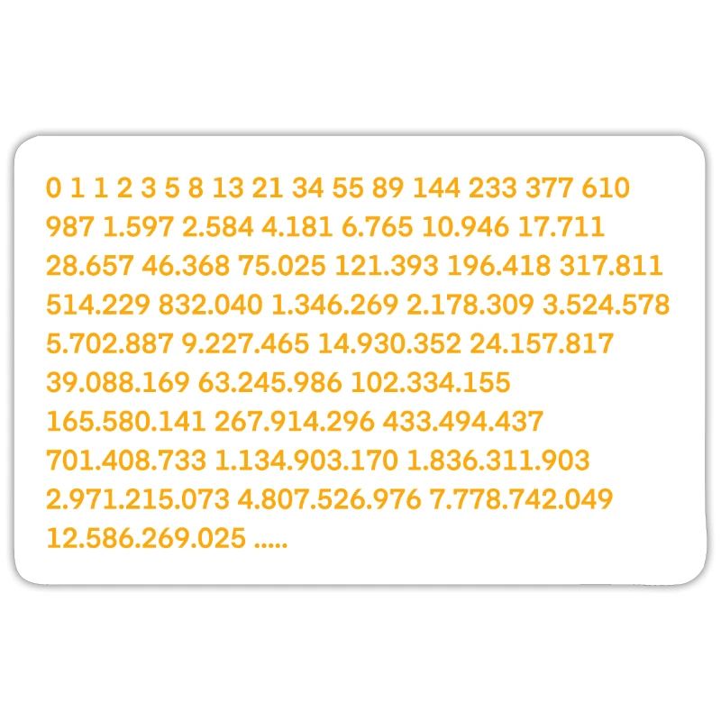 Fibonacci formula number sequence