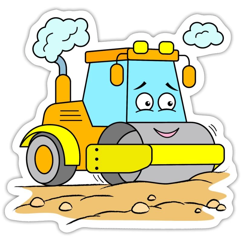 Steam roller road roller construction vehicle construction machine
