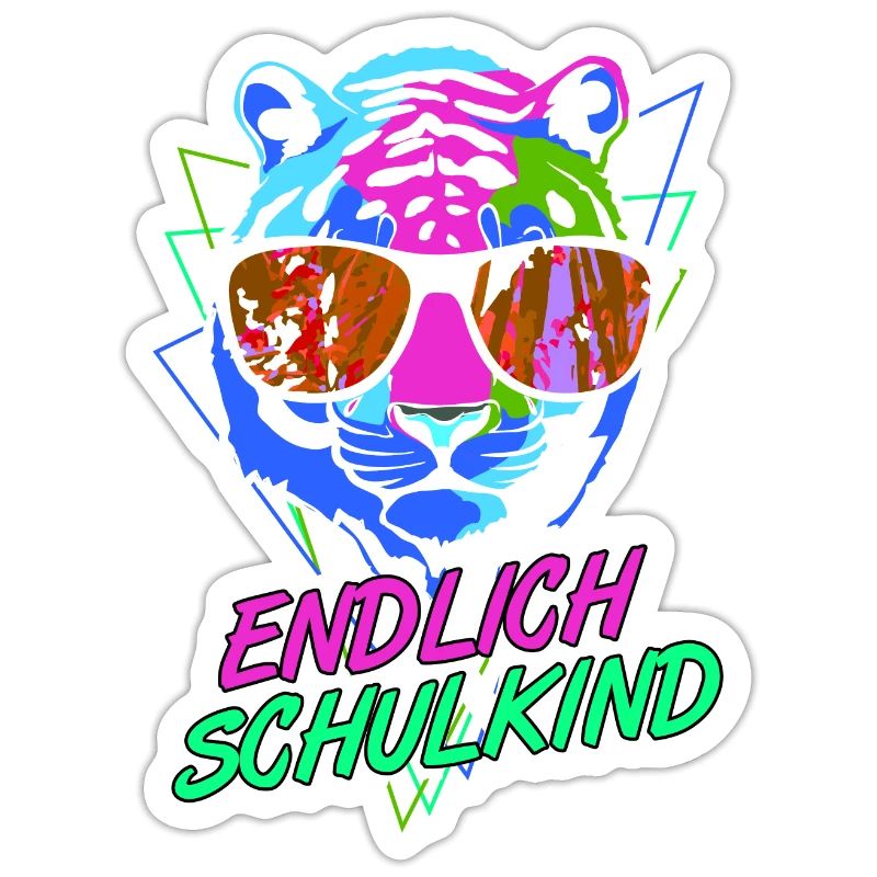 Endlich Schulkind Tiger Einschulung