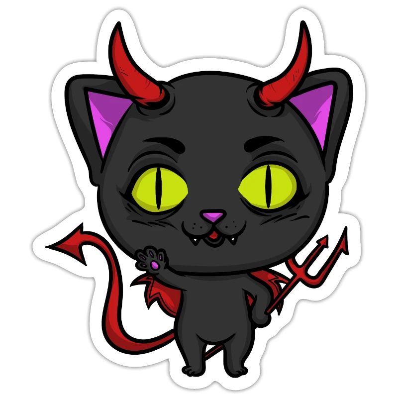Devil cat kitten hell Satan