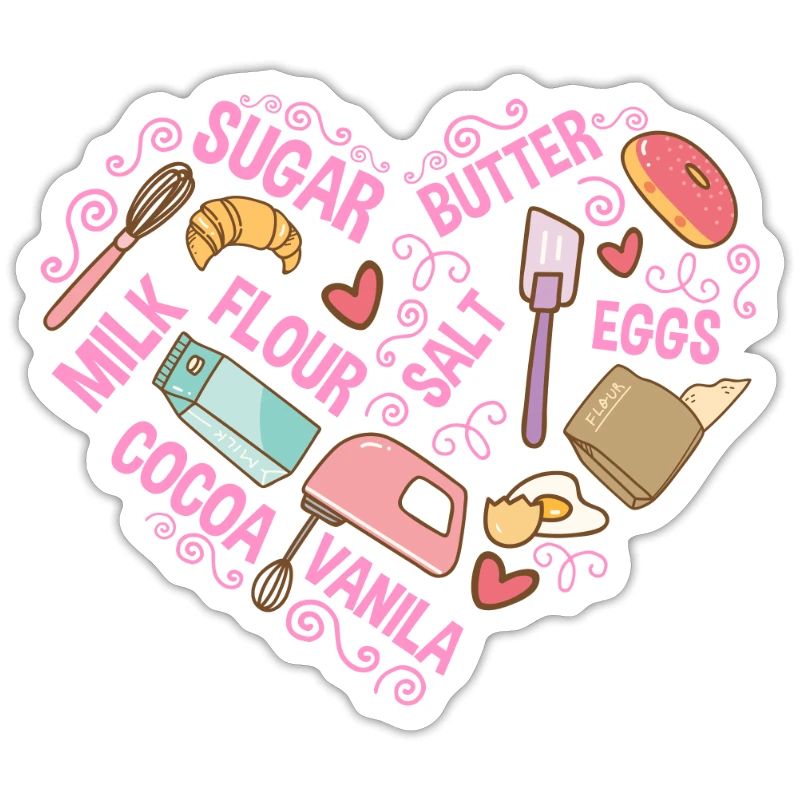 Baking love baker tools pastry chef