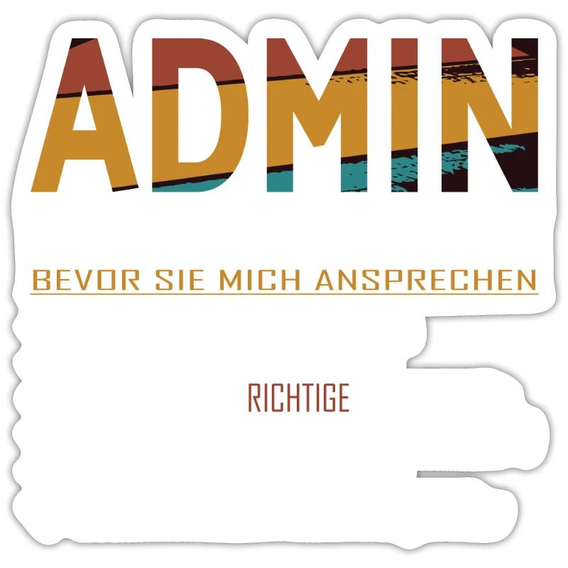 Admin checkliste bevor Sie mich ansprechen Vintage