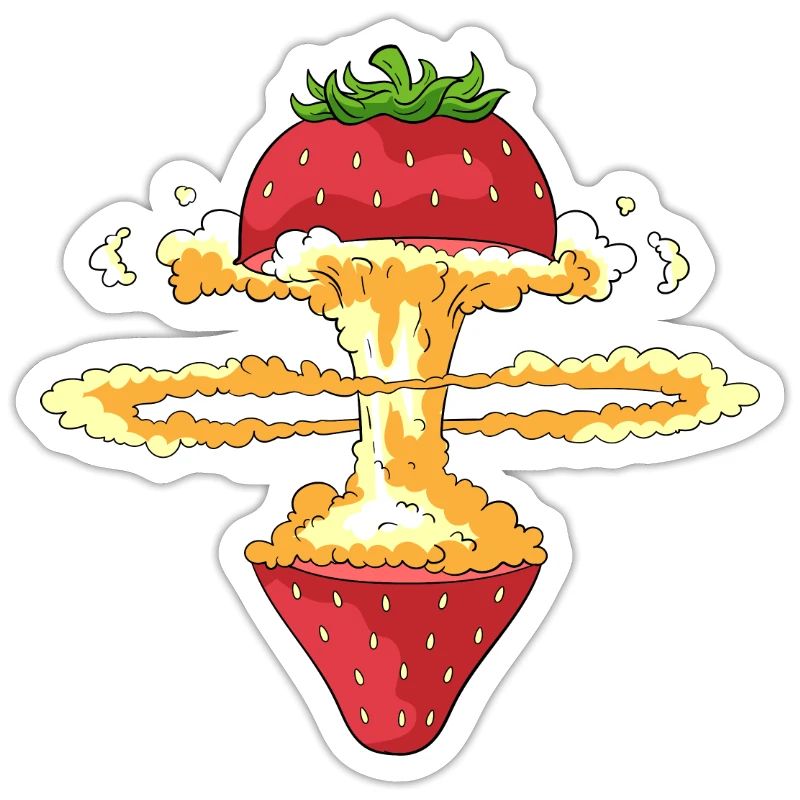 Exploding strawberry