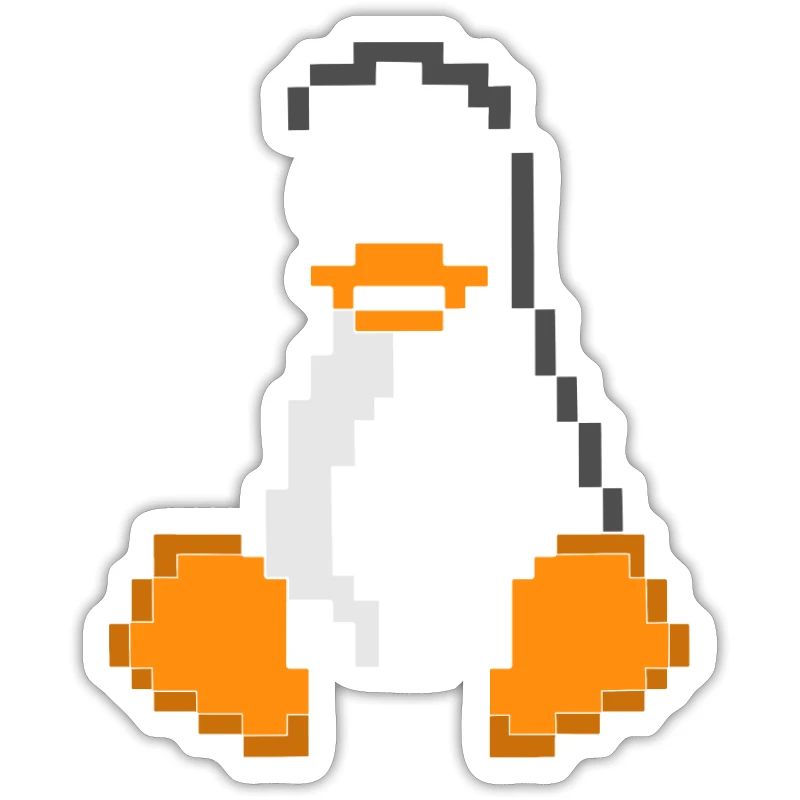 Linux Pinguin Pixel Art Sys Admins Computer Hacker