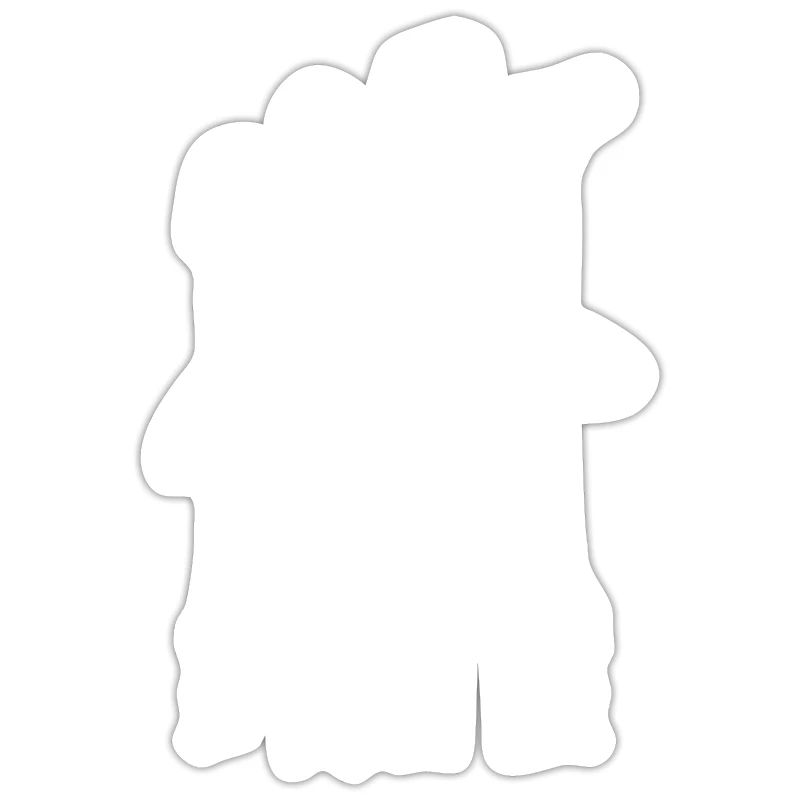 Skeleton marionettes on a hand pulling string over white