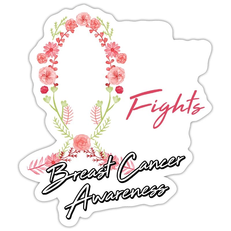 Cadeau de chimio de combat de fleur de ruban de cancer du sein