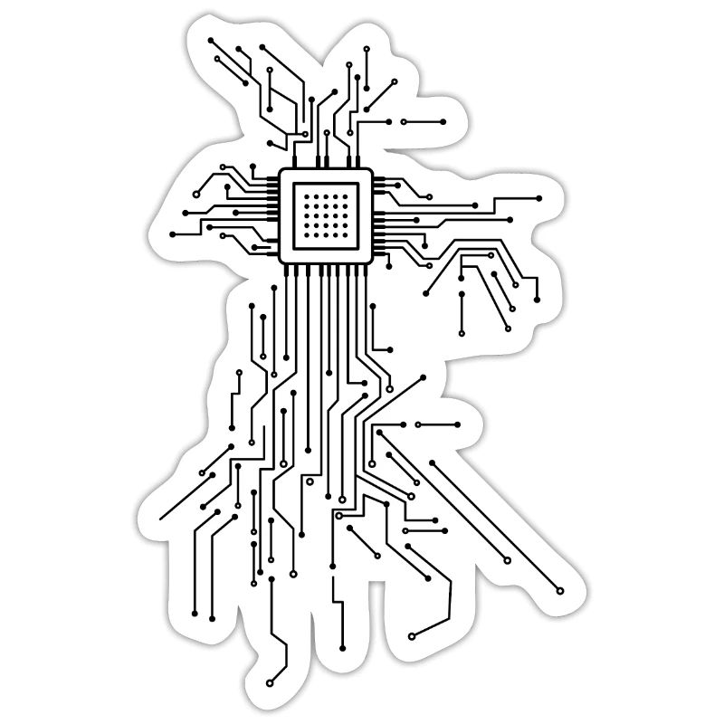 Conception de cadeau de programmeur d'ordinateur de coeur de processeur