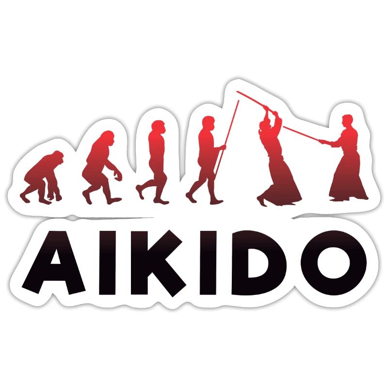 Evolution monkey to fighting Aikido red sword