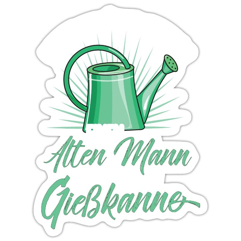 Alter Mann mit einer Gießkanne