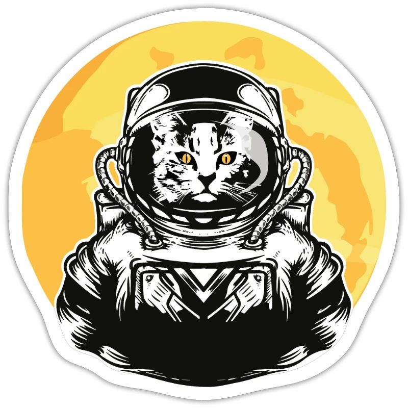 Chat astronaute, catronaute, chat dans l'espace