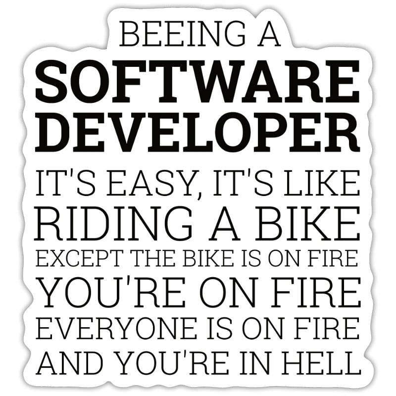 "Software Developer- Riding a Bike" | Computer