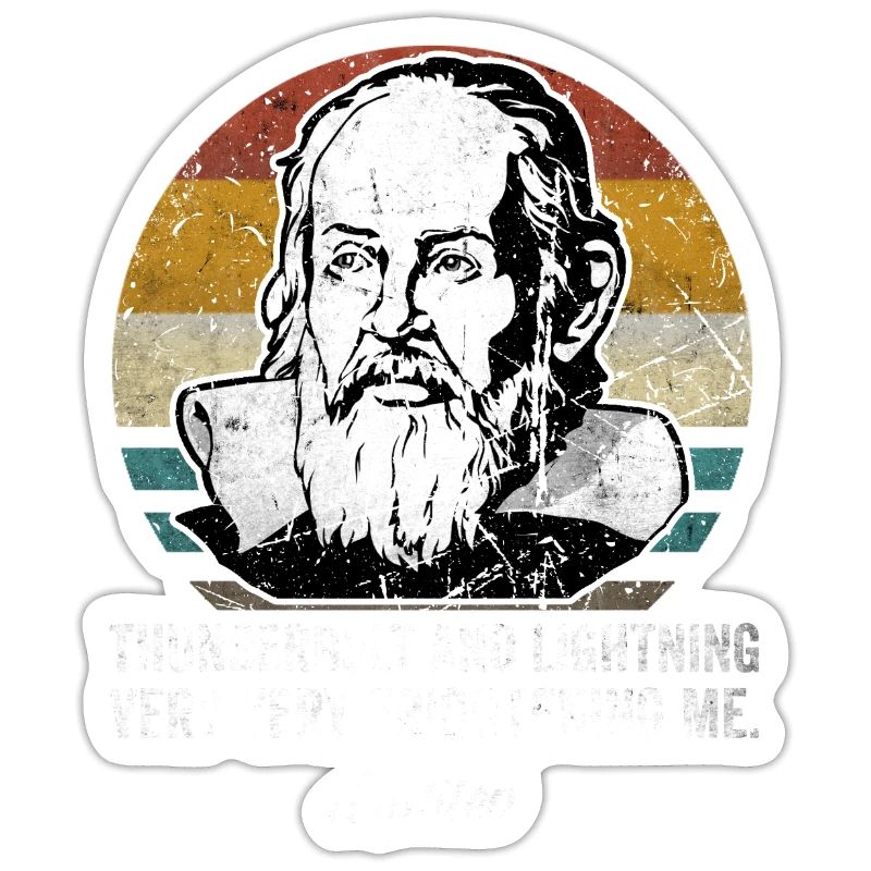 Thunderbolt lightning Galileo Philosopher Physics
