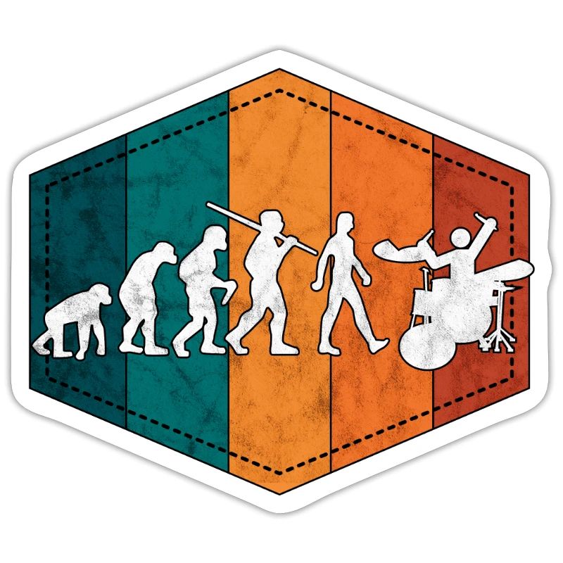 Drums evolution drummer retro