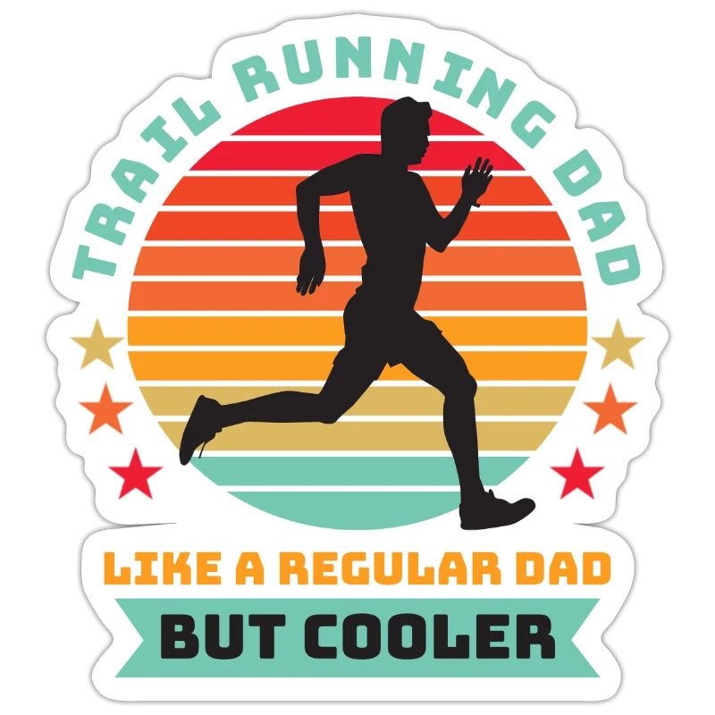 Trail Running Dad - Regulärer Vater aber cooler Schwarz B