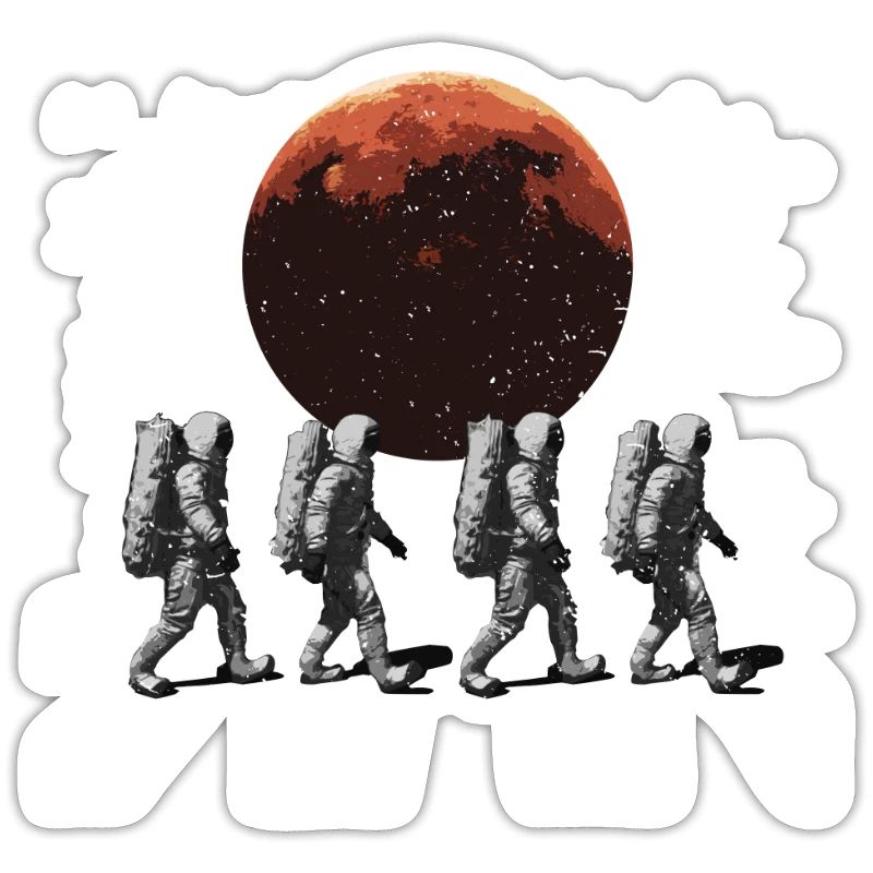 Astronautes En marchant Dans l’espace Mars Espace