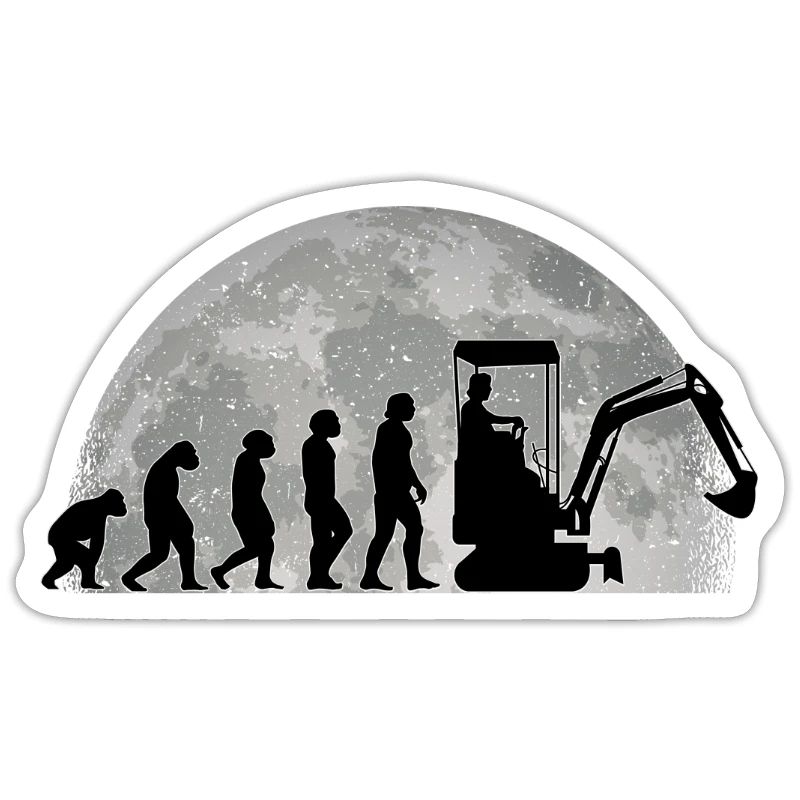 Baggerführer Bagger Evolution Mond Baggerfahrer