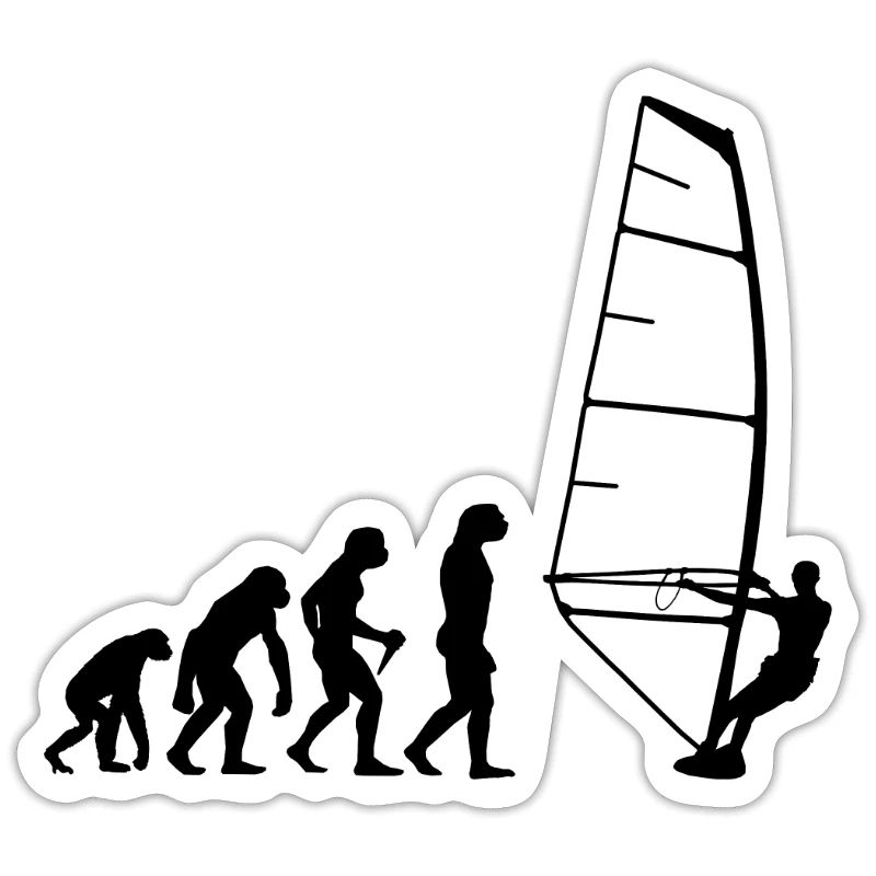 Windsurf Evolution Shirt Surfer Windsurfer Surf