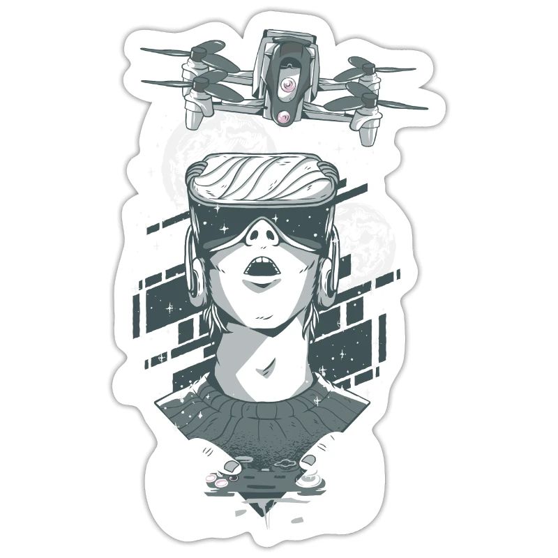 Drone operator, drone pilot with camera drone