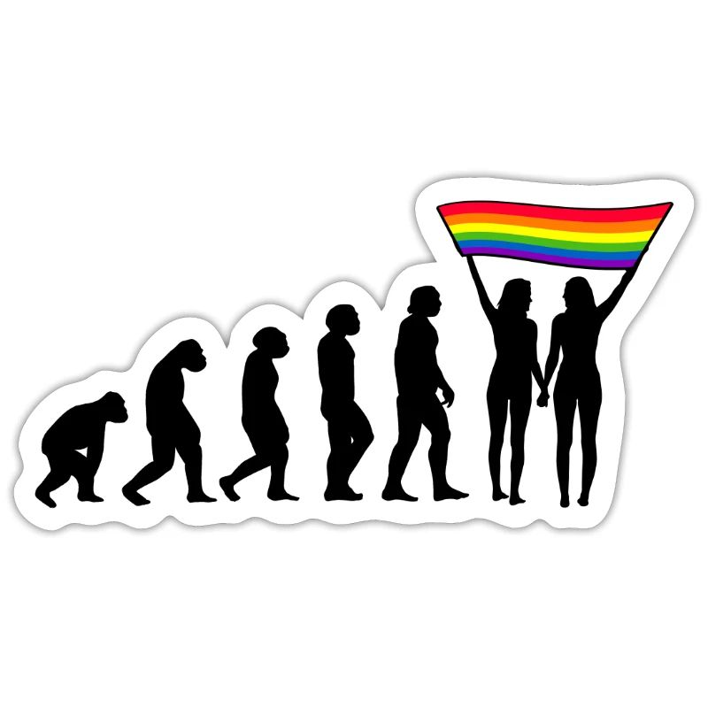 LGBTQ Evolution lesbienne pride lesbiennes drapeau