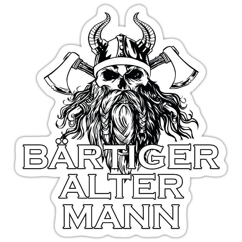 Wikinger Mann Bart Spruch Geschenkidee