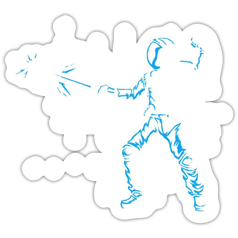 Astronaute Escrime Épée Épée Épée Degen Escrimeur drôle