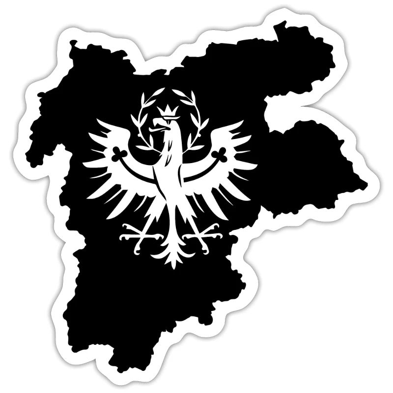 Map Dialect Tyrolean Coat of Arms Eagle Gift