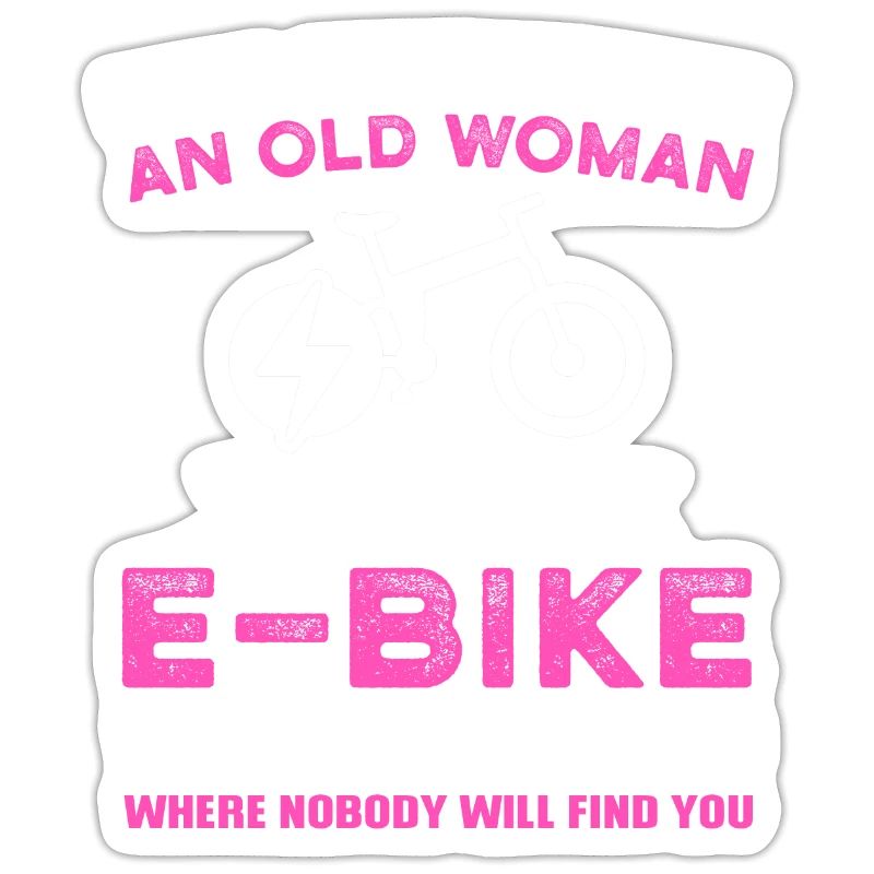 Frau mit einem E-Biking Electric Bicycle Geschenk