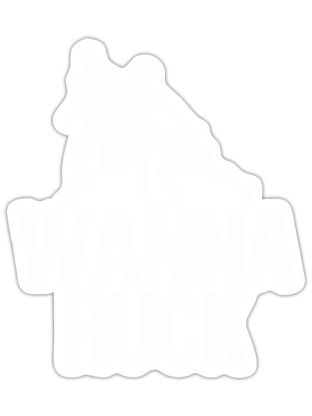 Rugby - Sticker taille S (10 x 10 cm) - blanc mat - Devant