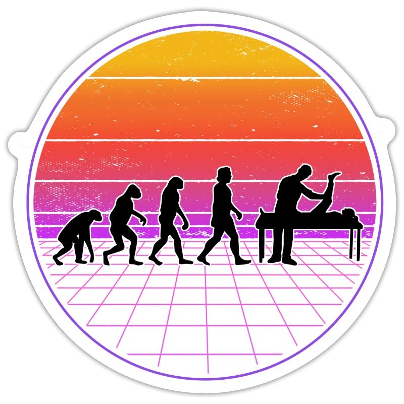 Physiotherapeut Evolution Vaporwave Physio