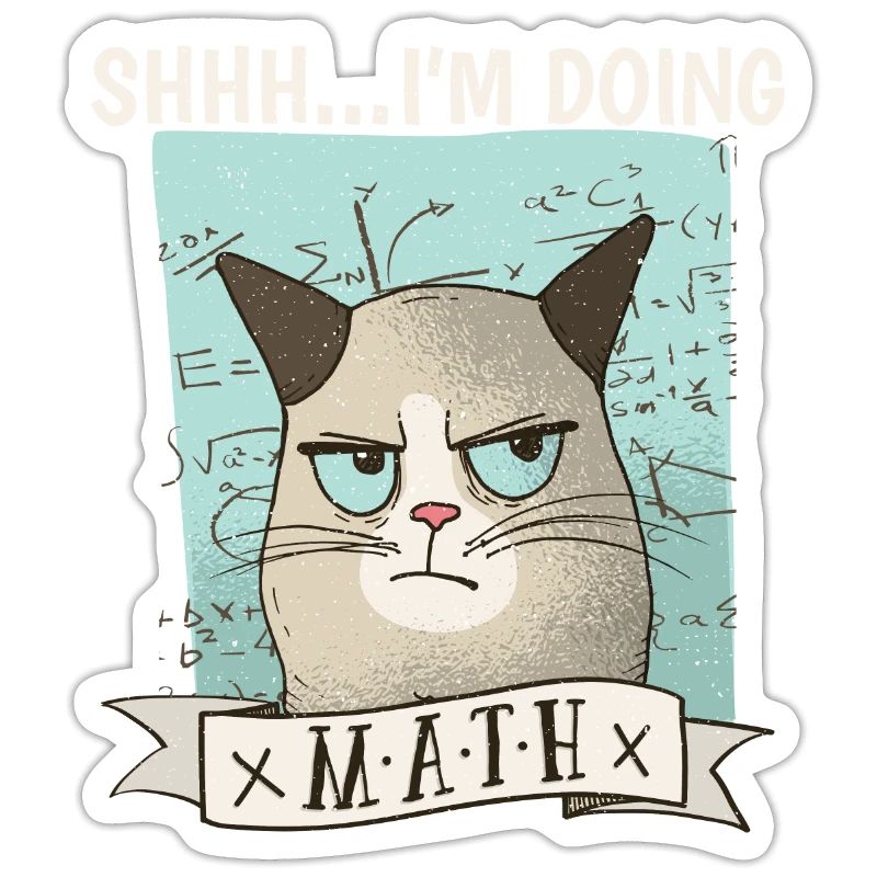 Shhh... I ́m doing Math Cat